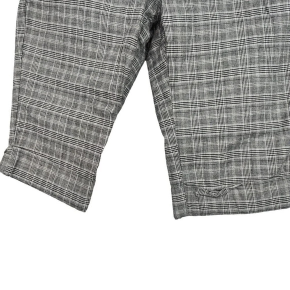 Vintage Tracy Evans Limited Black Plaid Bermuda Shorts Juniors Size 5 Cuffed Y2K - Picture 3 of 8